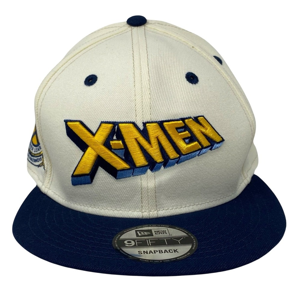 New Era Marvel X-Men Xavier Institute 9FIFTY Snapback Hat Cream Blue Mens Cap